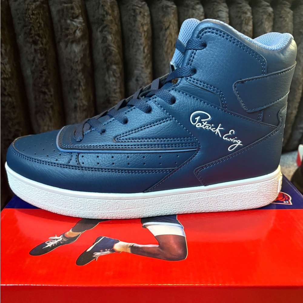 Brand New Patrick Ewing High-top Leather Shoes Men's Size 9.5
